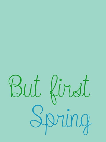 But First Spring 2 White Modern Wood Framed Art Print with Double Matting by Phillip, Jamie