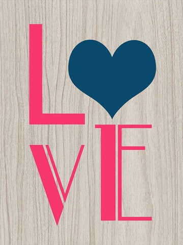 Love White Modern Wood Framed Art Print with Double Matting by Phillip, Jamie