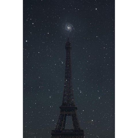 Astronomical Paris Gold Ornate Wood Framed Art Print with Double Matting by Phillip, Jamie