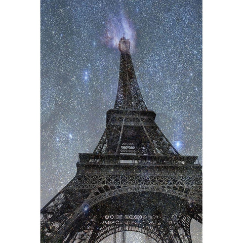 AStronomical Paris 2 Black Modern Wood Framed Art Print with Double Matting by Phillip, Jamie