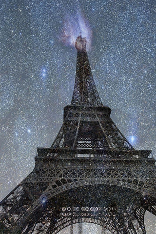 AStronomical Paris 2 White Modern Wood Framed Art Print with Double Matting by Phillip, Jamie