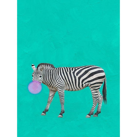 Zebra Bubble White Modern Wood Framed Art Print by Phillip, Jamie