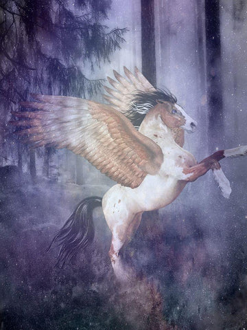 Fantasy 1 Black Ornate Wood Framed Art Print with Double Matting by Phillip, Jamie