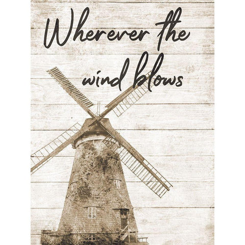 Wind Farm Black Modern Wood Framed Art Print with Double Matting by Phillip, Jamie