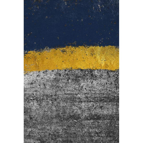 Golden Imdigo White Modern Wood Framed Art Print by Phillip, Jamie