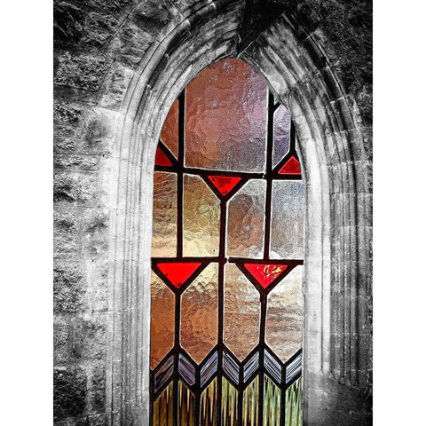 Window View Black Modern Wood Framed Art Print by Phillip, Jamie