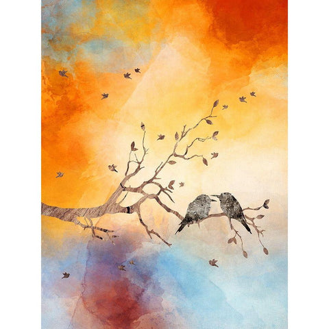 Abstract Bird White Modern Wood Framed Art Print by Phillip, Jamie