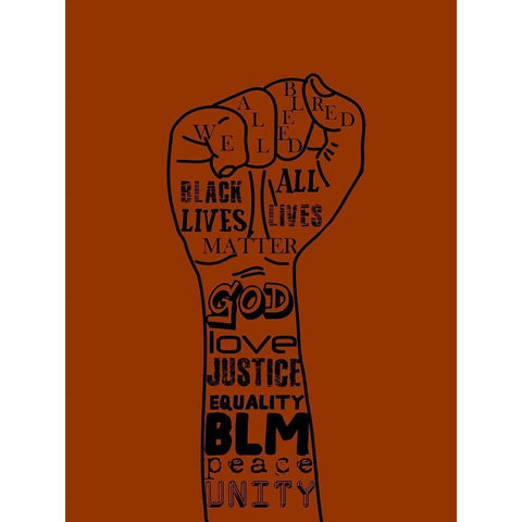 Black Lives Black Modern Wood Framed Art Print with Double Matting by Phillip, Jamie