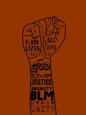 Black Lives Black Ornate Wood Framed Art Print with Double Matting by Phillip, Jamie