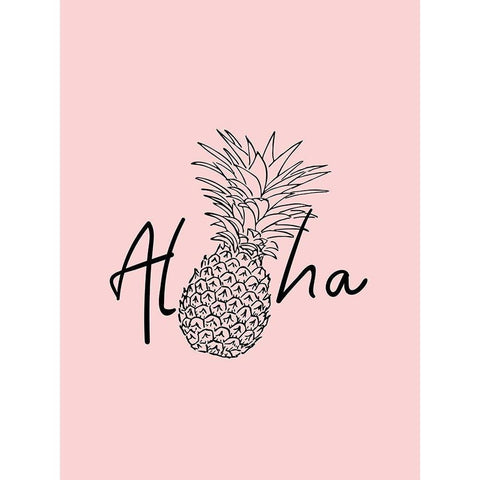 Aloha White Modern Wood Framed Art Print by Phillip, Jamie