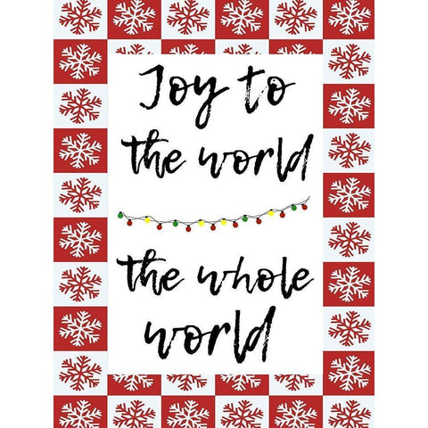 Joy To The World Black Modern Wood Framed Art Print with Double Matting by Phillip, Jamie