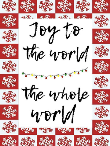 Joy To The World White Modern Wood Framed Art Print with Double Matting by Phillip, Jamie