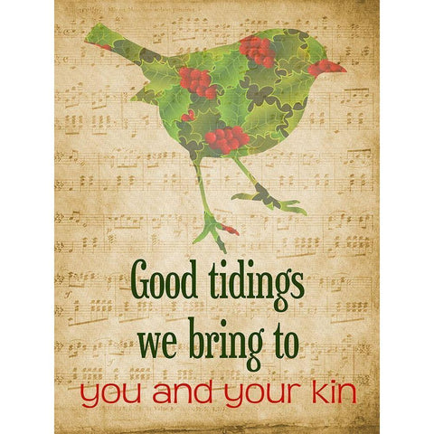 Good Tidings White Modern Wood Framed Art Print by Phillip, Jamie