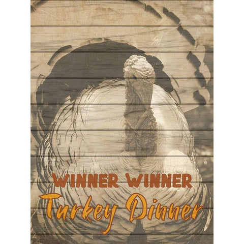 Turkey Dinner White Modern Wood Framed Art Print by Phillip, Jamie