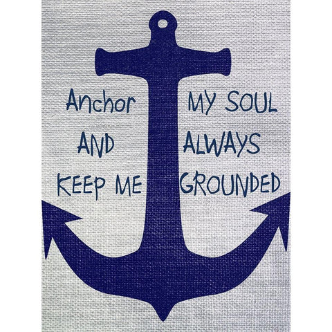 Anchor 2 Black Modern Wood Framed Art Print with Double Matting by Phillip, Jamie