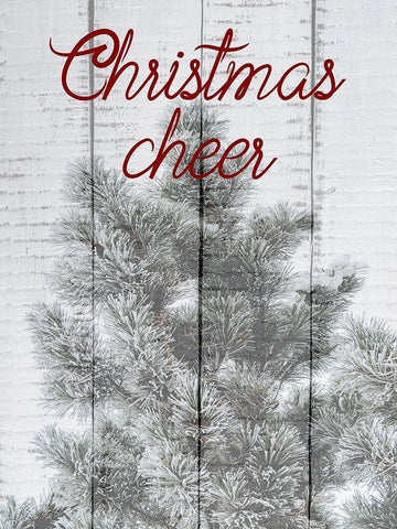 Christmas Cheer White Modern Wood Framed Art Print with Double Matting by Phillip, Jamie