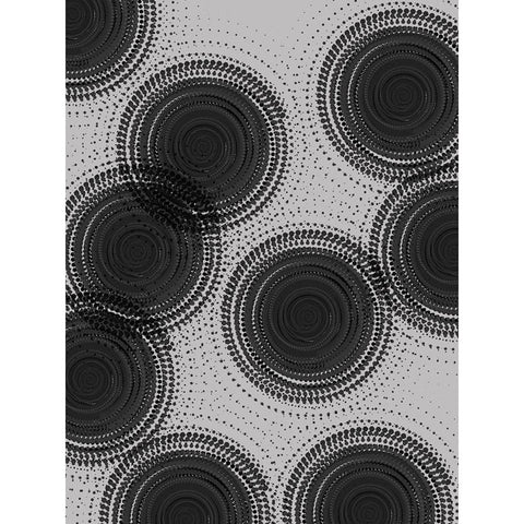 Circular Pattern Black Modern Wood Framed Art Print with Double Matting by Phillip, Jamie