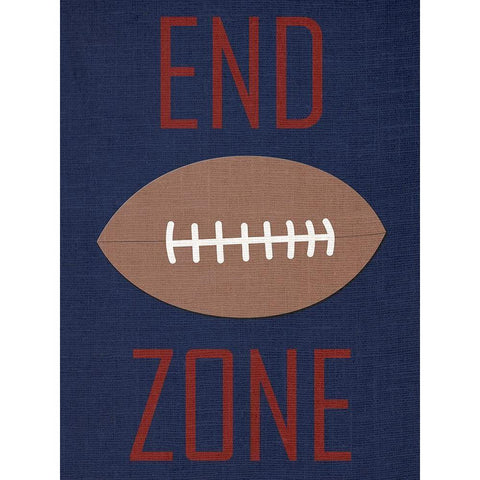 Football White Modern Wood Framed Art Print by Phillip, Jamie