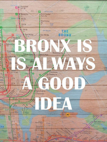 Bronx Train White Modern Wood Framed Art Print with Double Matting by Phillip, Jamie