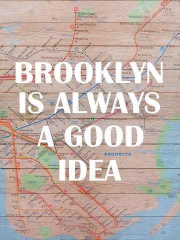 Brooklyn Train White Modern Wood Framed Art Print with Double Matting by Phillip, Jamie