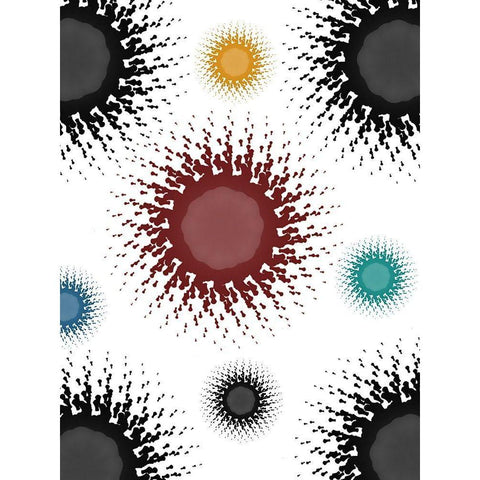 Pattern Black Modern Wood Framed Art Print by Phillip, Jamie