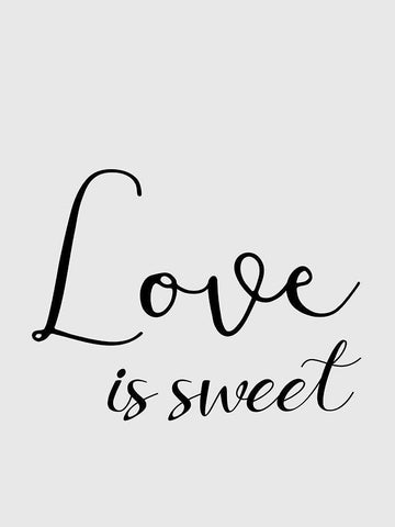 Love is Sweet White Modern Wood Framed Art Print with Double Matting by Phillip, Jamie