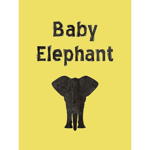 Elephant White Modern Wood Framed Art Print by Phillip, Jamie