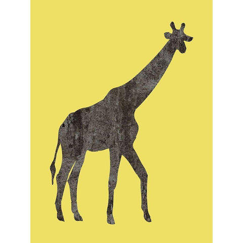 Giraffe Black Modern Wood Framed Art Print with Double Matting by Phillip, Jamie