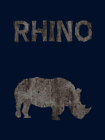 Rhino White Modern Wood Framed Art Print with Double Matting by Phillip, Jamie