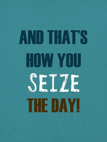 Seize The Day White Modern Wood Framed Art Print with Double Matting by Phillip, Jamie