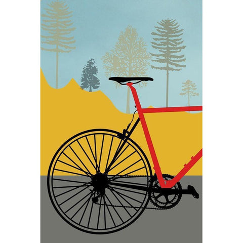 Mountain Bike Gold Ornate Wood Framed Art Print with Double Matting by Phillip, Jamie