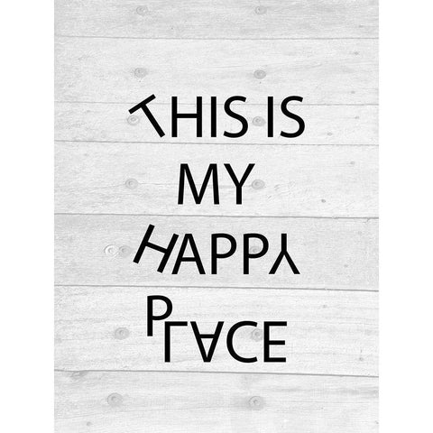 Happy Place White Modern Wood Framed Art Print by Phillip, Jamie