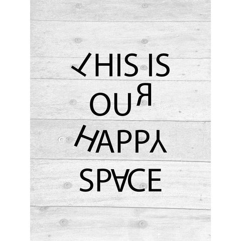 Happy Space White Modern Wood Framed Art Print by Phillip, Jamie