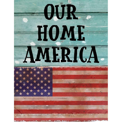 America 2 White Modern Wood Framed Art Print by Phillip, Jamie