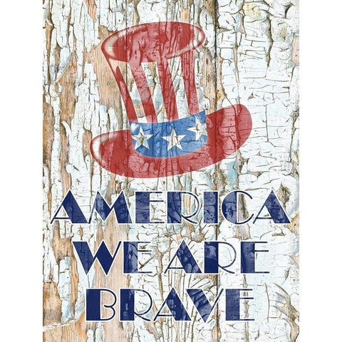 Brave American White Modern Wood Framed Art Print by Phillip, Jamie