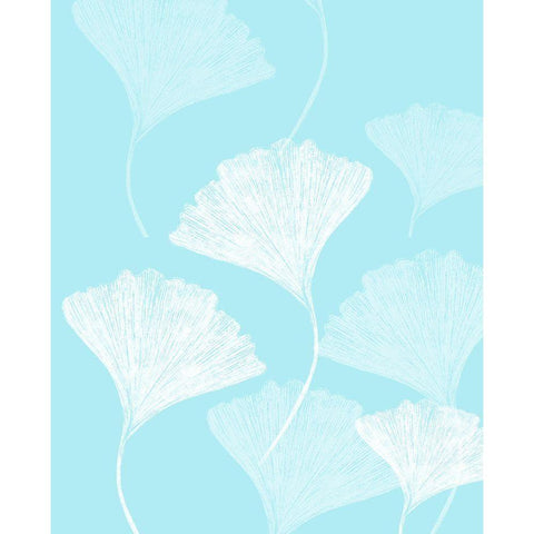 Ginkgo White Modern Wood Framed Art Print by Phillip, Jamie