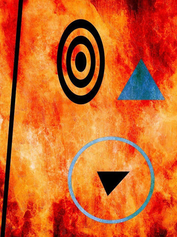 Celestrial Abstract 2 Black Ornate Wood Framed Art Print with Double Matting by Phillip, Jamie