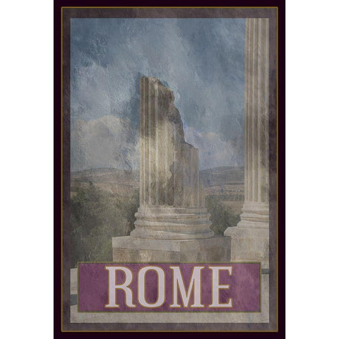 Rome City Gold Ornate Wood Framed Art Print with Double Matting by Phillip, Jamie