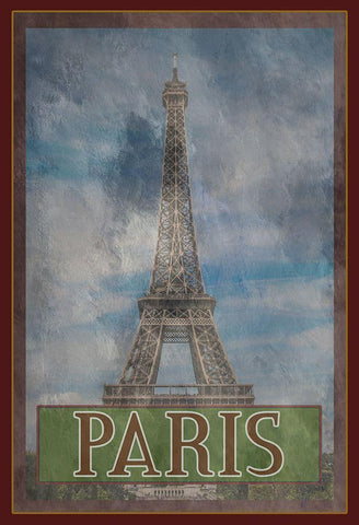 Paris White Modern Wood Framed Art Print with Double Matting by Phillip, Jamie