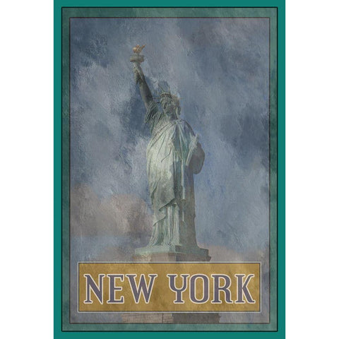 New York Black Modern Wood Framed Art Print with Double Matting by Phillip, Jamie