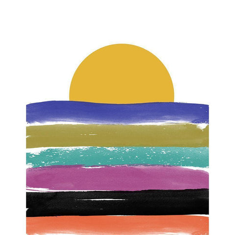 Abstract Moon Gold Ornate Wood Framed Art Print with Double Matting by Phillip, Jamie