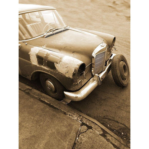 Vintage Benz Car 2 Black Modern Wood Framed Art Print with Double Matting by Phillip, Jamie