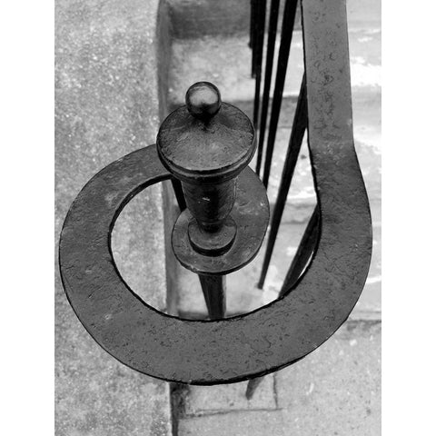 Railing 5 White Modern Wood Framed Art Print by Phillip, Jamie