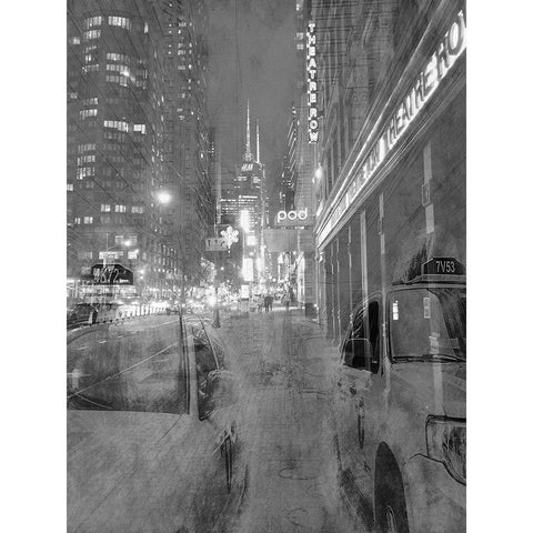 New York Moment Black Modern Wood Framed Art Print with Double Matting by Phillip, Jamie