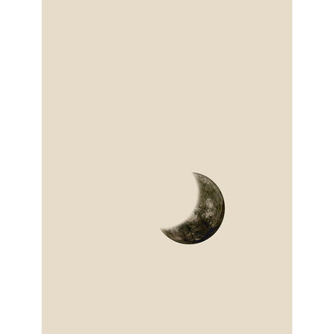 Moon Black Modern Wood Framed Art Print with Double Matting by Phillip, Jamie