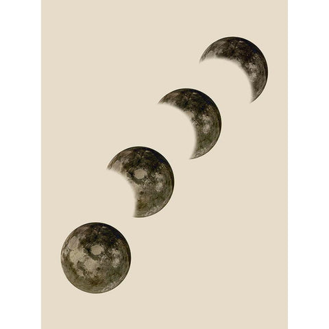 Moon Path Black Modern Wood Framed Art Print with Double Matting by Phillip, Jamie