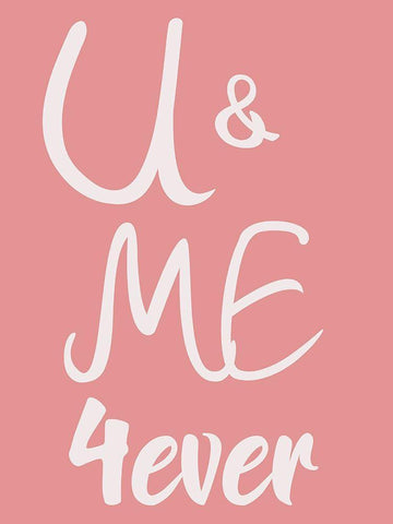 U and ME White Modern Wood Framed Art Print with Double Matting by Phillip, Jamie