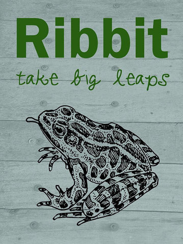 Ribbit Black Ornate Wood Framed Art Print with Double Matting by Phillip, Jamie