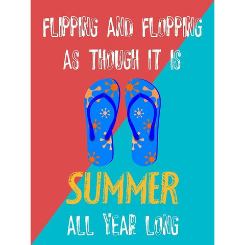 Flipflops Black Modern Wood Framed Art Print with Double Matting by Phillip, Jamie