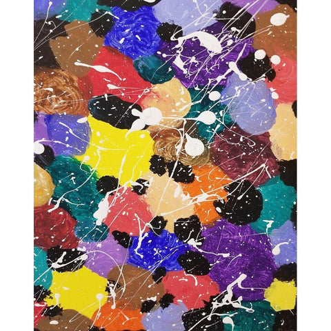 Drip Drop Color Pop 1 Black Modern Wood Framed Art Print by Phillip, Jamie